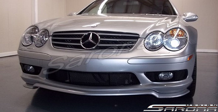 Custom Mercedes SL Front Bumper Add-on Convertible Front Lip/Splitter (2003 - 2006) - $349.00 (Part #MB-007-FA)